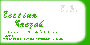 bettina maczak business card